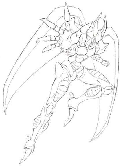 coloriage yugioh monstre